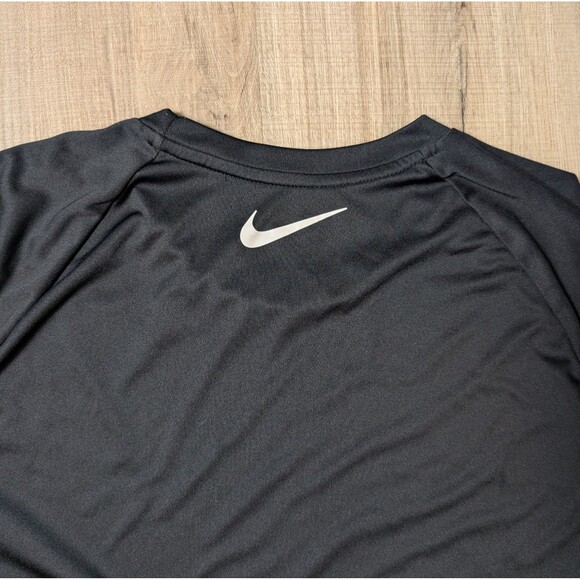 Nike Size XL Dri-Fit Swim Hydroguard Black Shirt Rash Guard UPF 40+  EUC - Picture 5 of 9